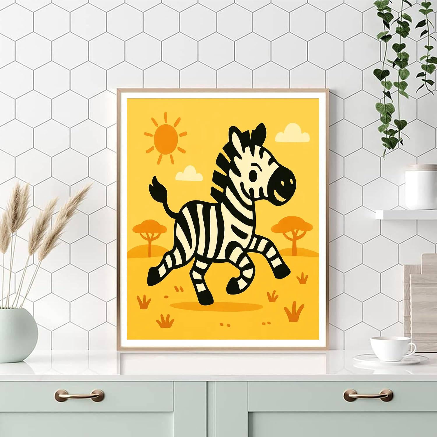 Zany Zebra Safari DIY Paint By Numbers