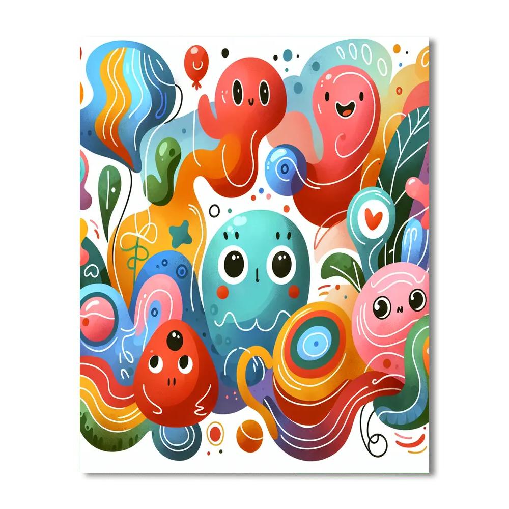 Wonderland Watercolor Wishes Numbered Painting Kits