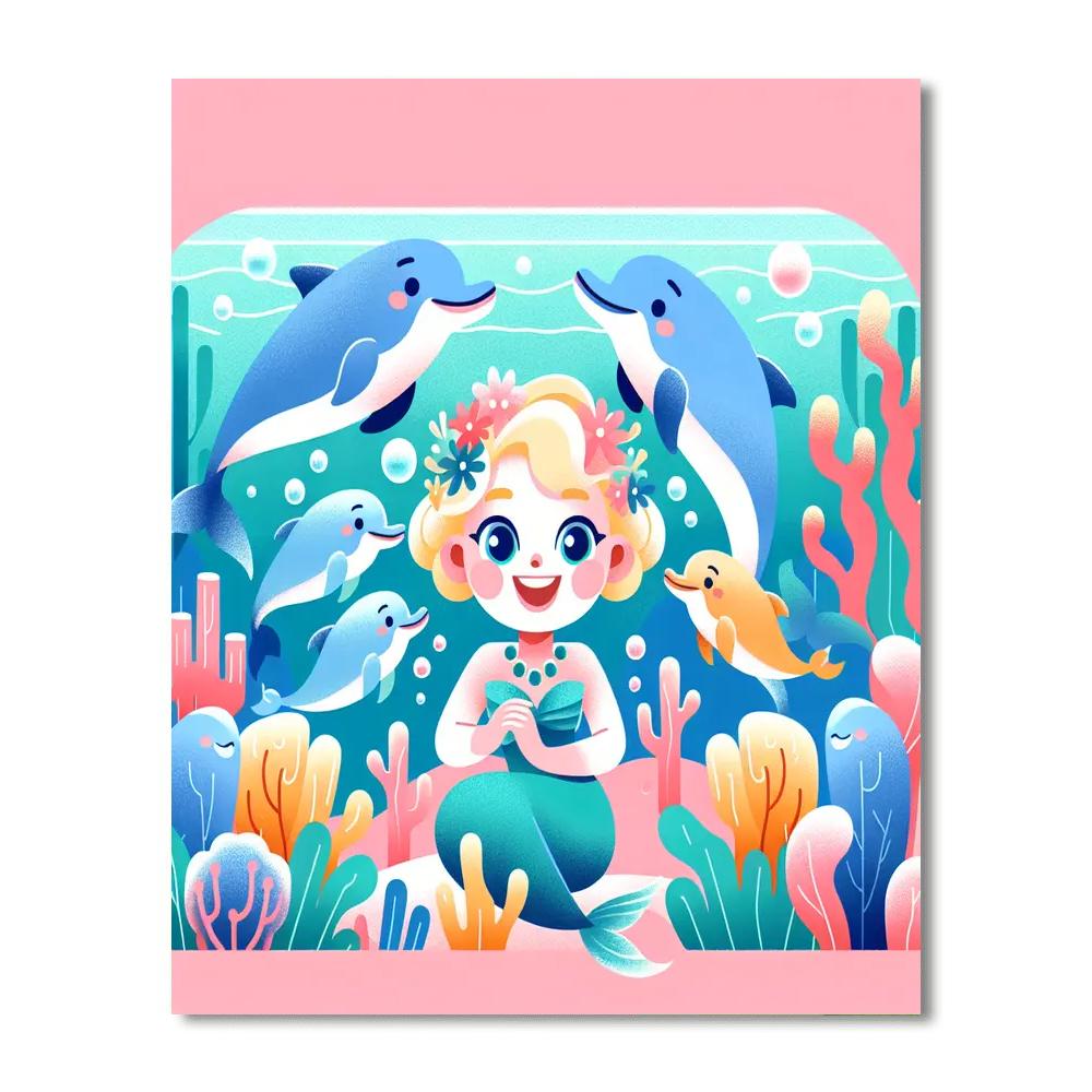 Undersea Mermaid Party Paint By Color