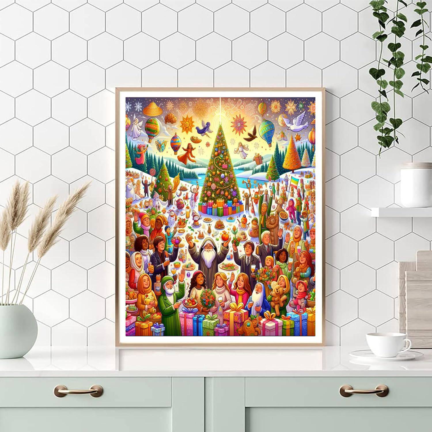 Whimsical Holiday Festivities Paint By Numbers Kits