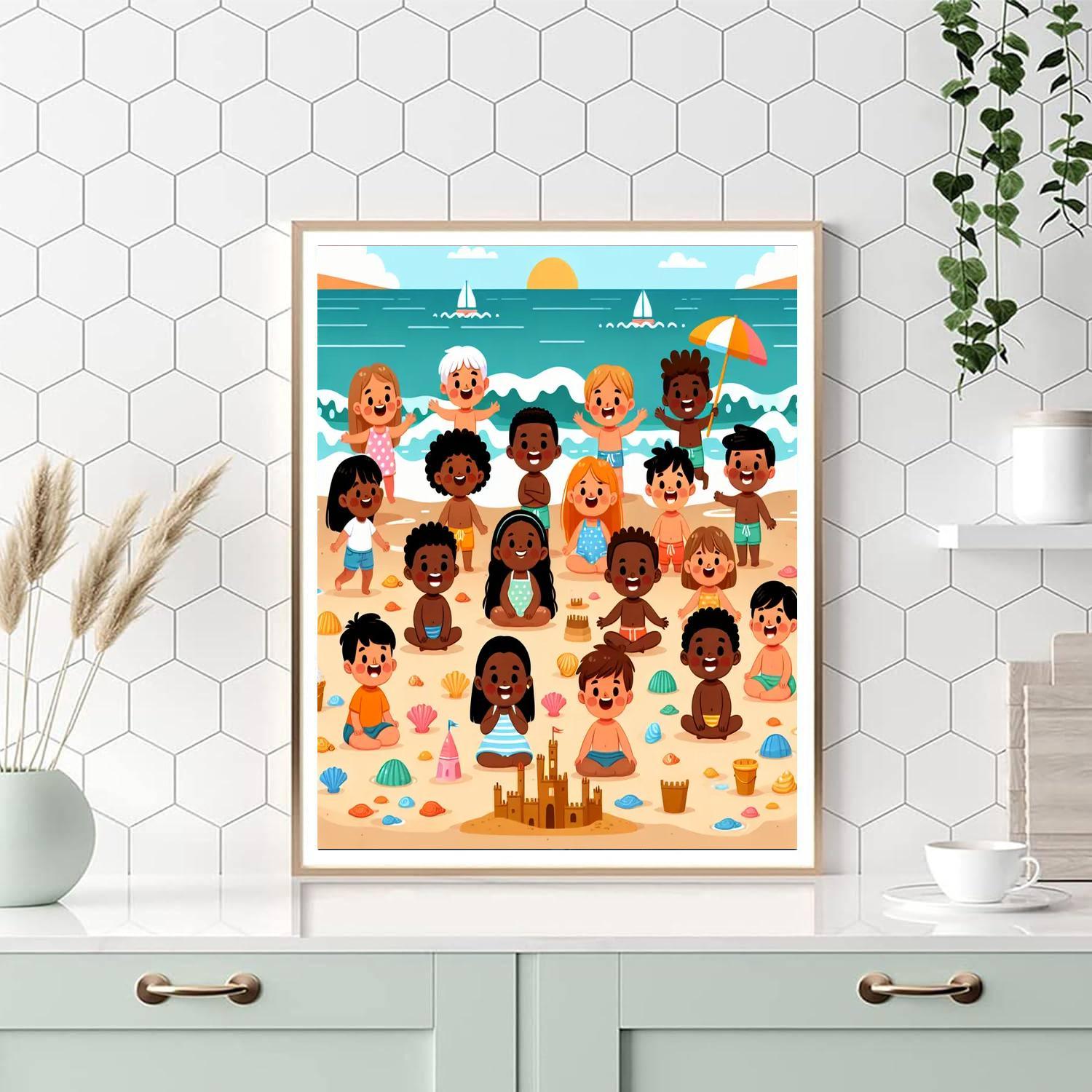 Seaside Adventure Painting Number Kit