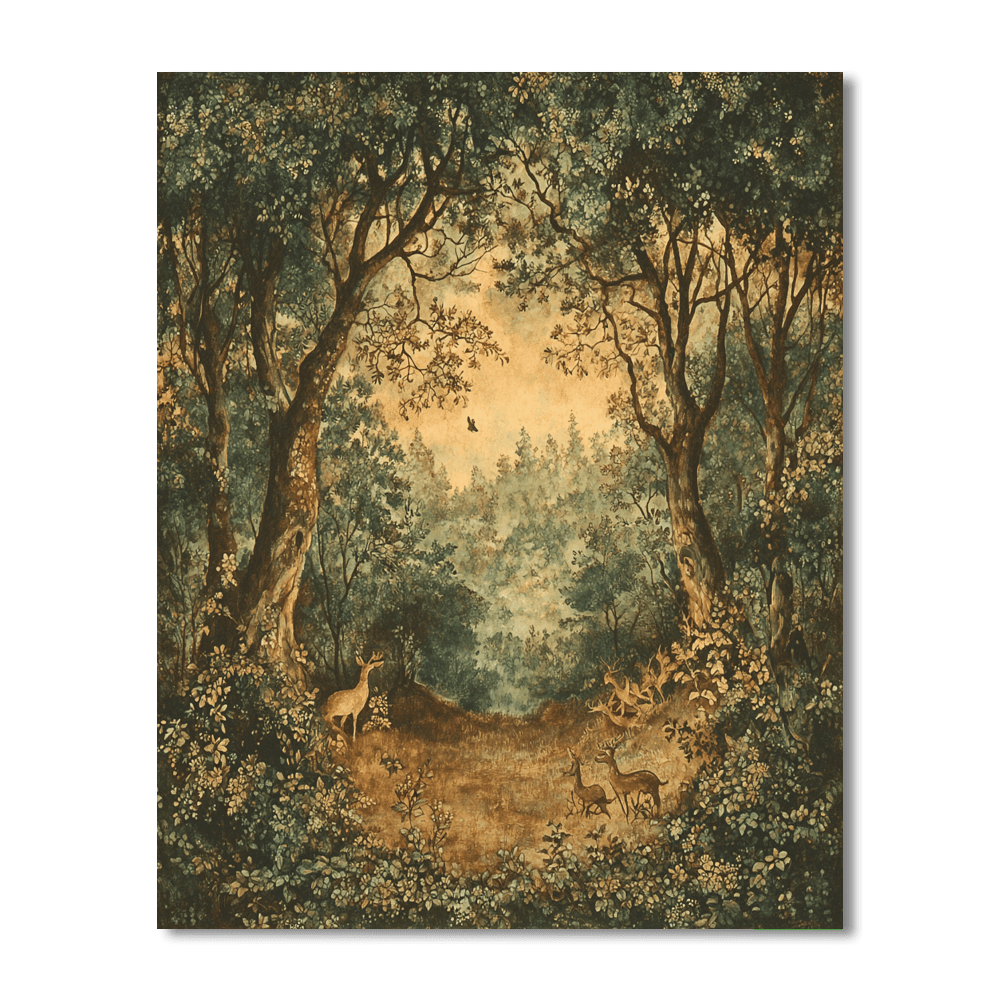 Arthur Rackham Inspired Mythical Forest Whispers  Paint By Number