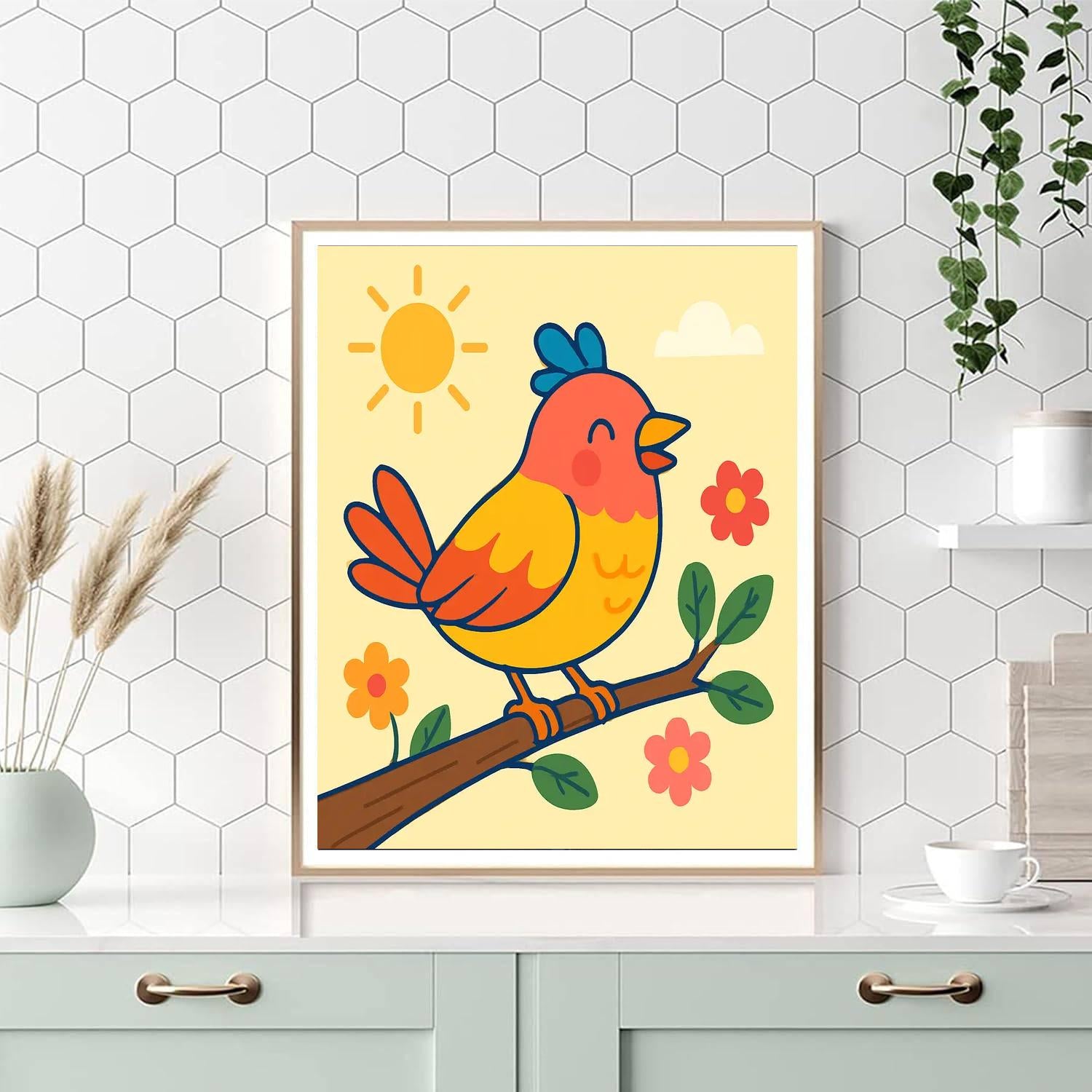 Joyful Bird Numbered Painting Kits
