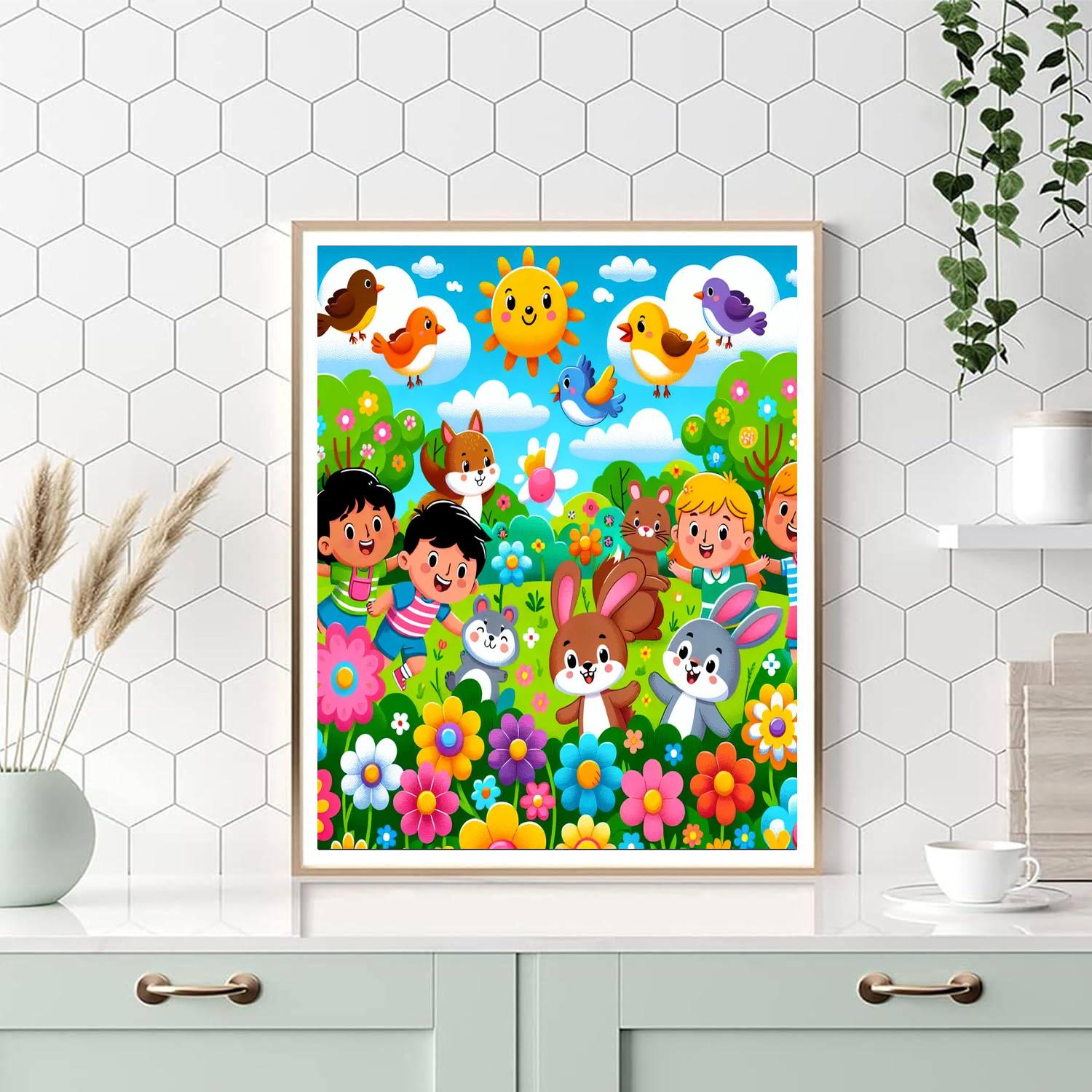 Creative Colorful World Numbered Painting Kits