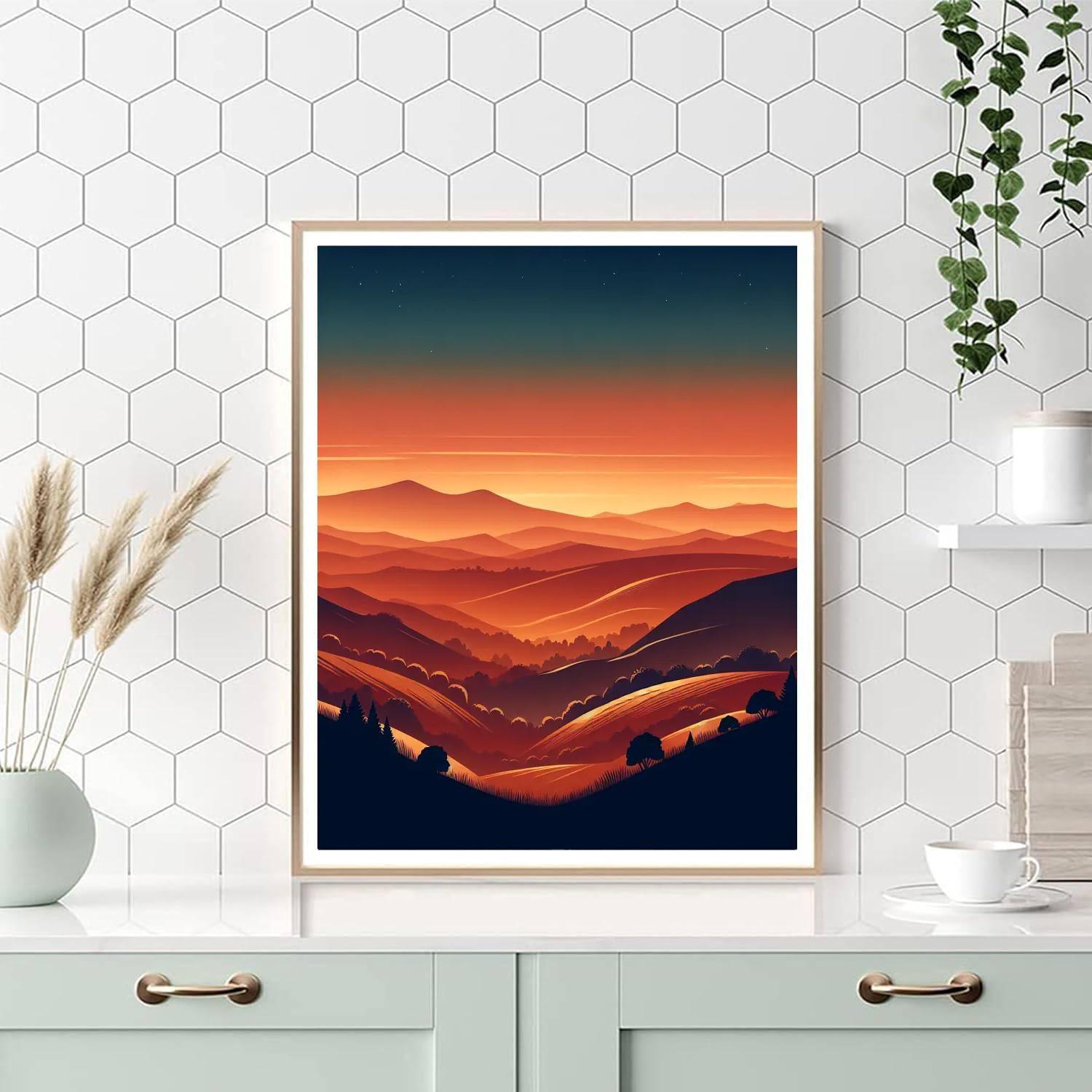 Amber Dusk Harmony Painting Number Kit