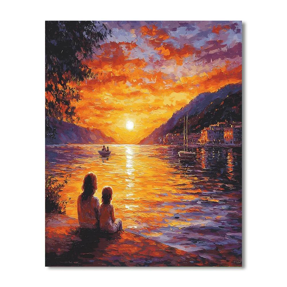 Gentle Harbor Embrace Number Painting