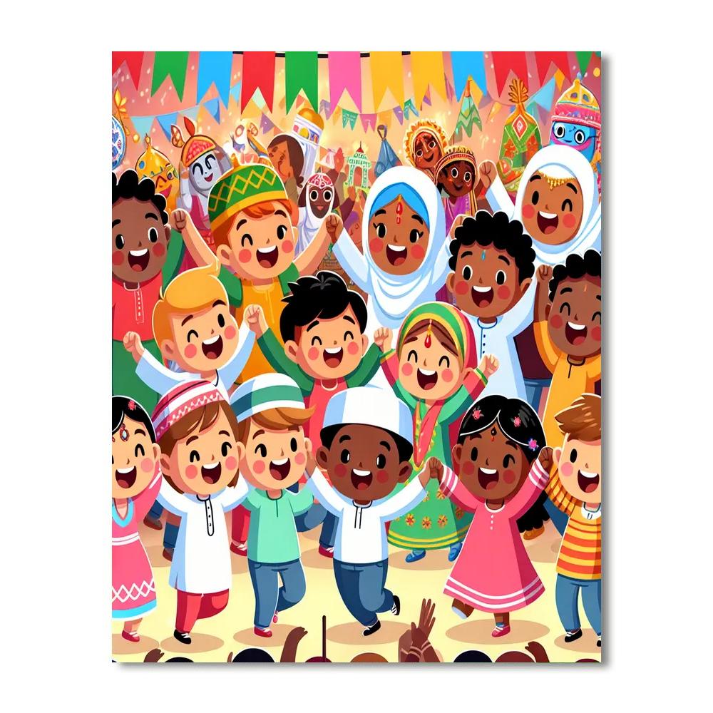 Festival Of Fun And Colors Paint By Numbers