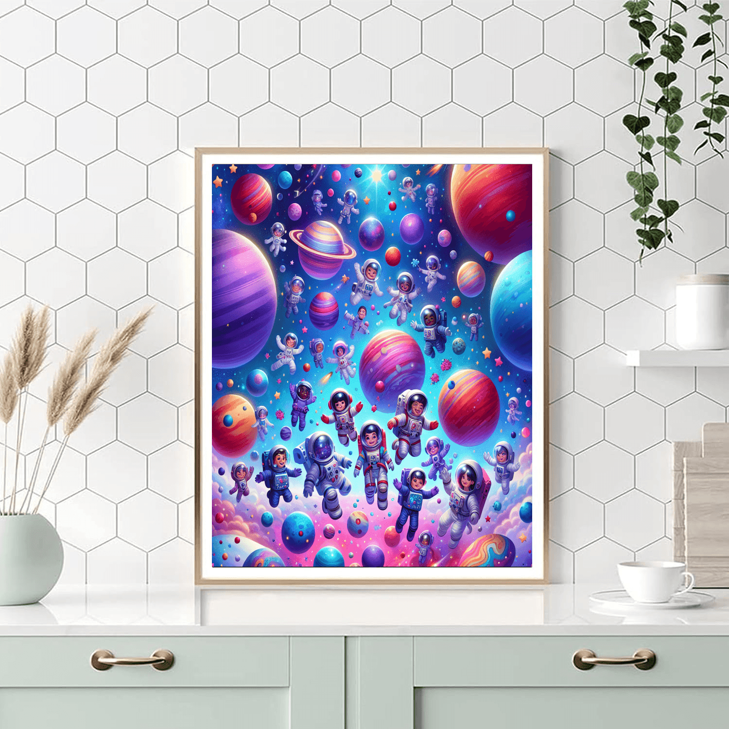 Whimsical Space Odyssey Painting Number Kit