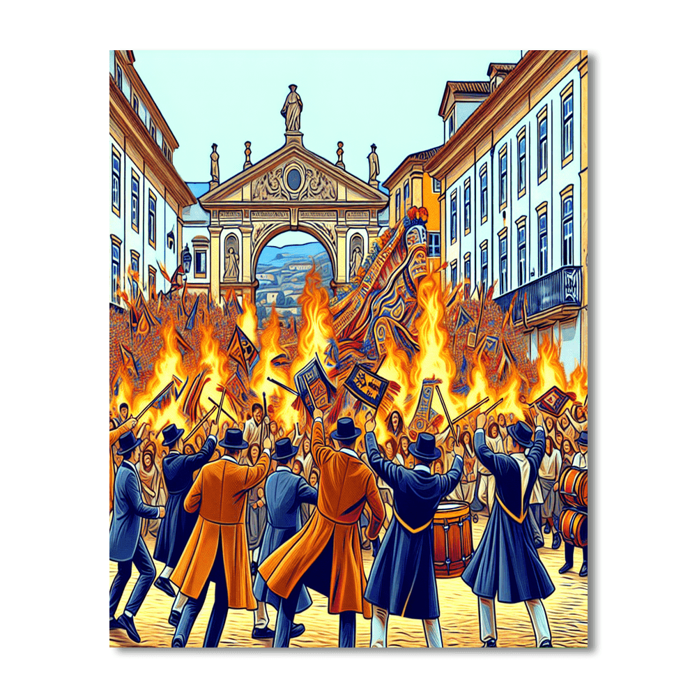 Queima Das Fitas - Portugal Number Painting