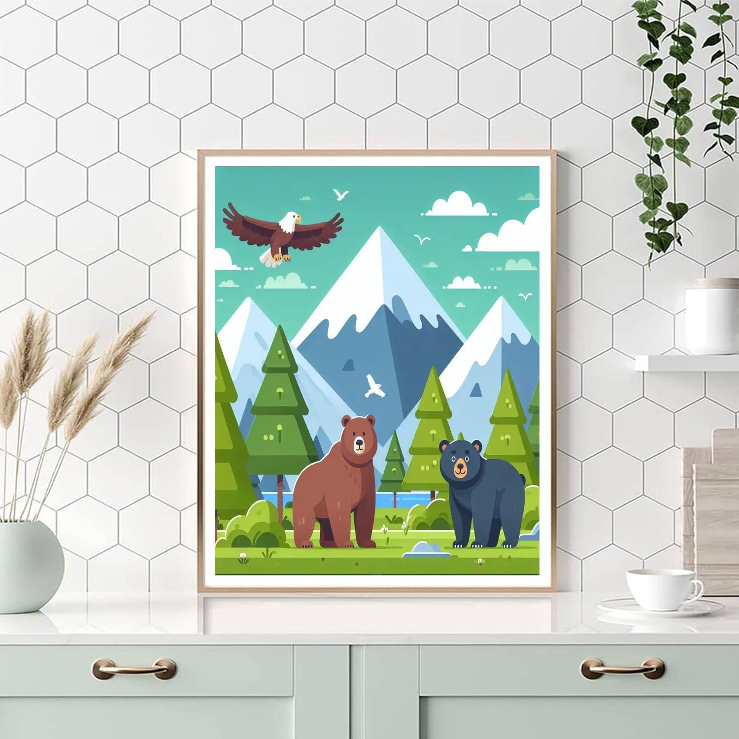 Mystic Mountain Animals Numbered Painting Kits