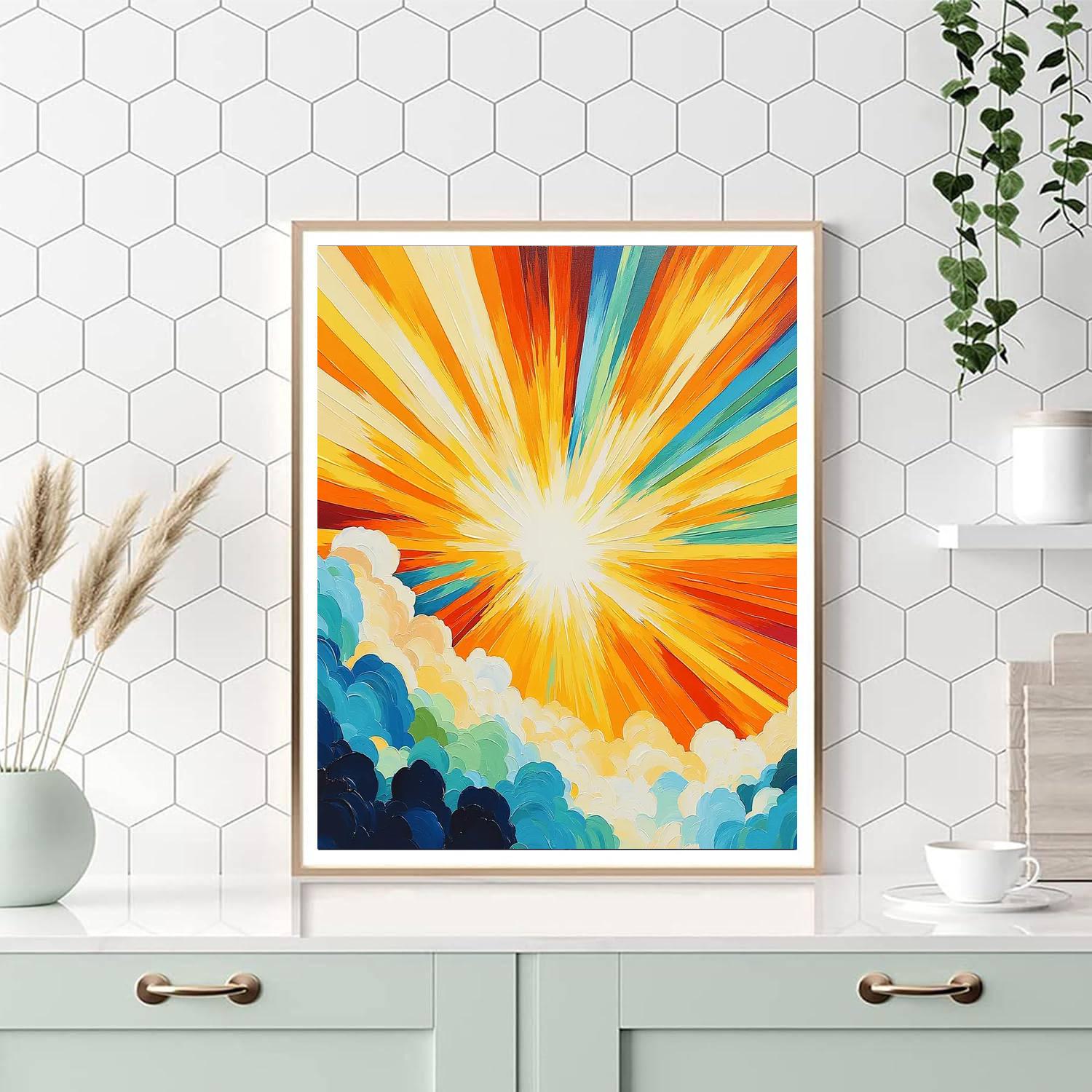 Georges Seurat Inspired Radiant Energy  Paint By Numbers Art