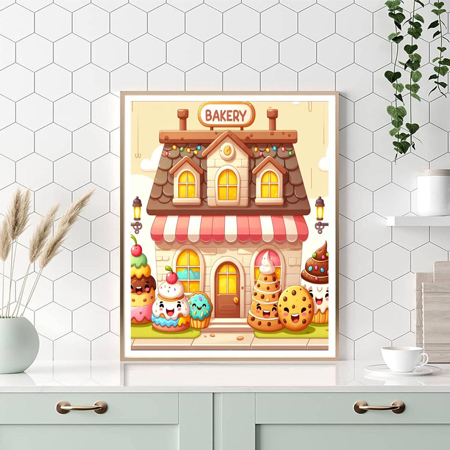 Cheerful Bakery Paint By Numbers