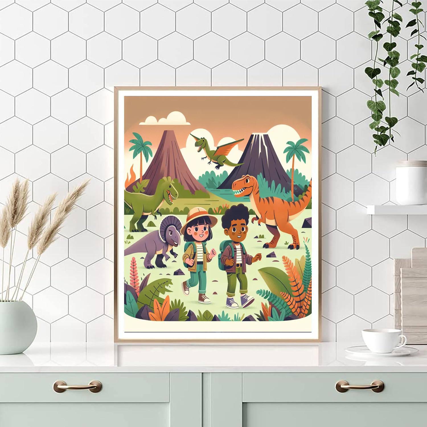 Dinosaur Explorer Club Number Painting