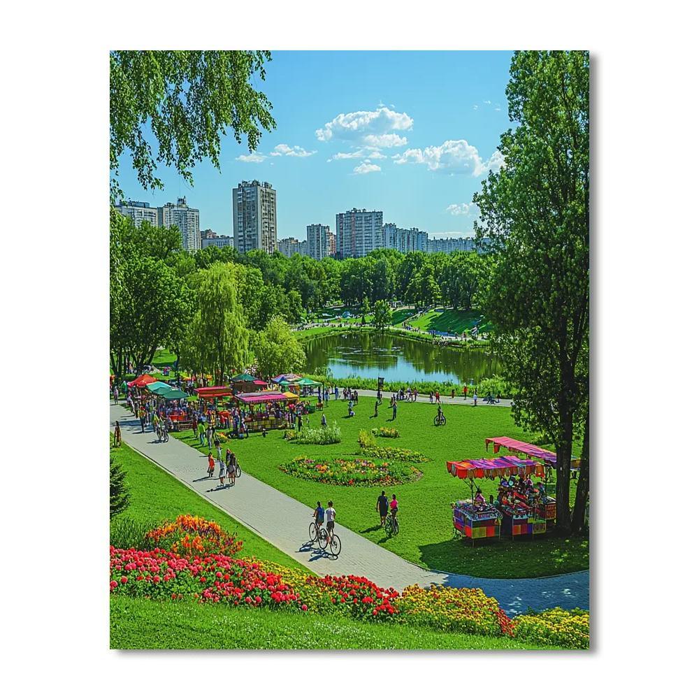 Gorky Park In Moscow Painting Number Kit
