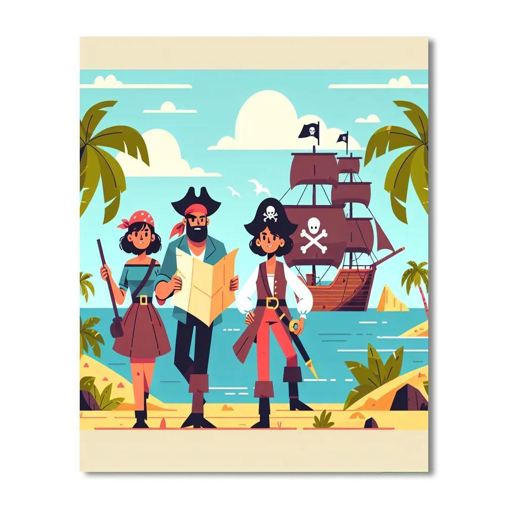 Pirate Island Expedition Painting By Numbers Kit