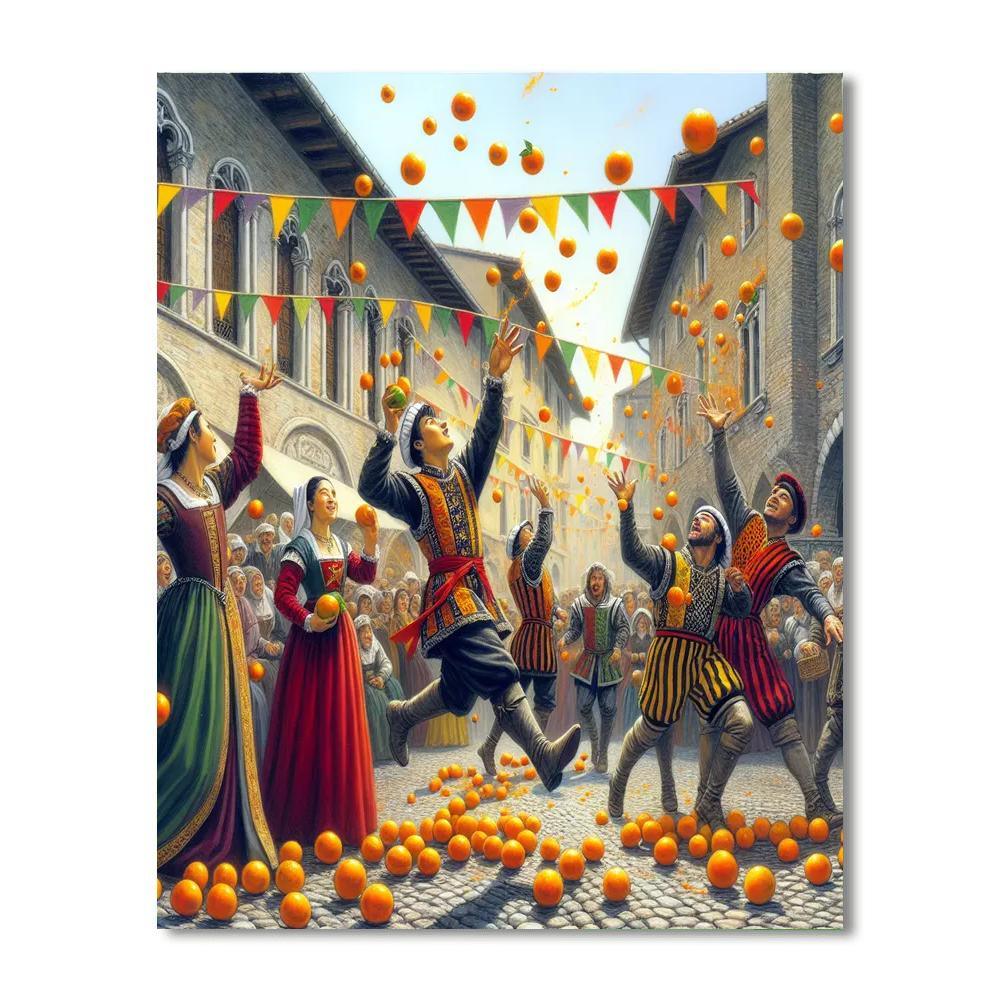 Carnival Of Ivrea - Ivrea Number Painting