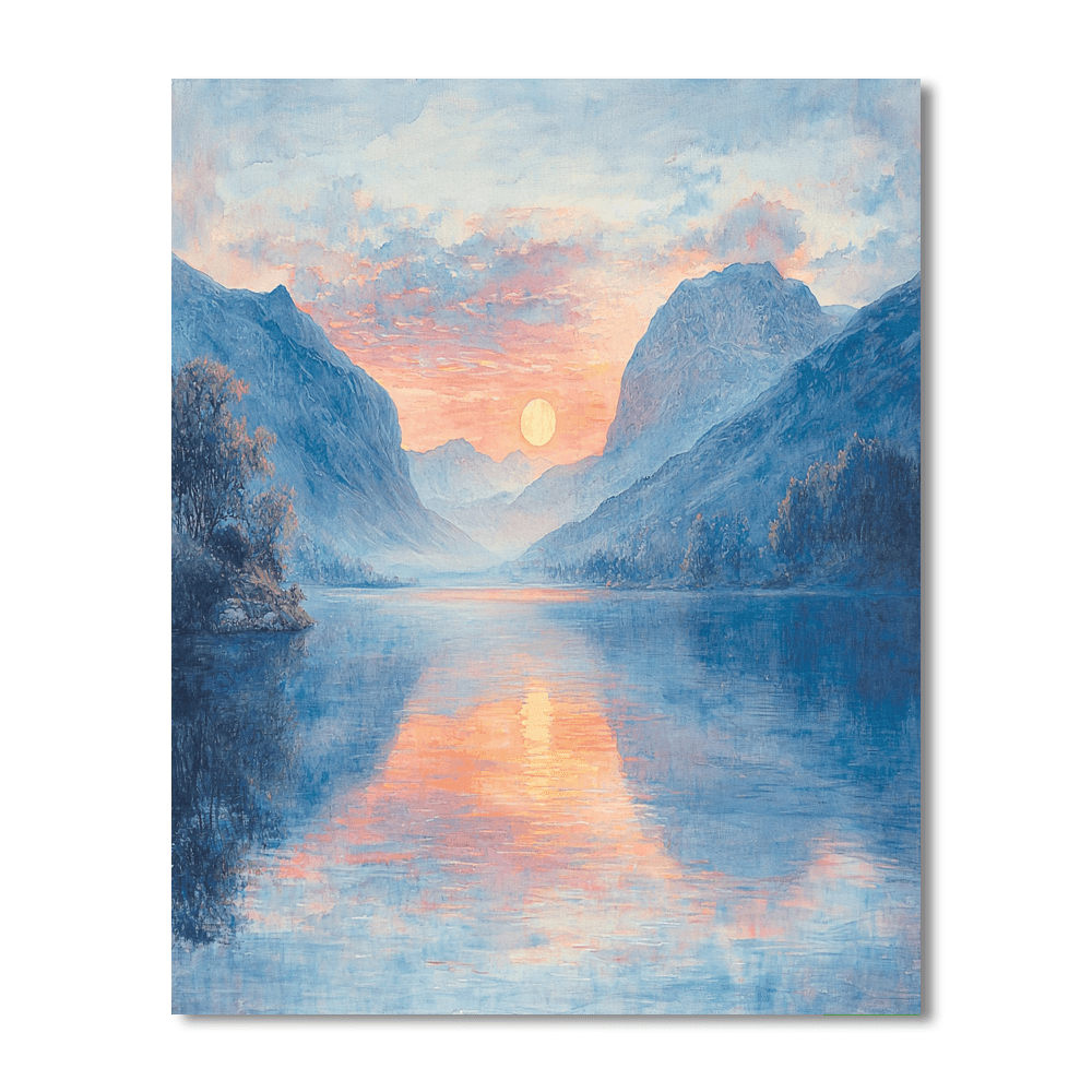 J.M.W. Turner Inspired Dreamy Watercolor Sunset - DIY Painting By Numbers Kit
