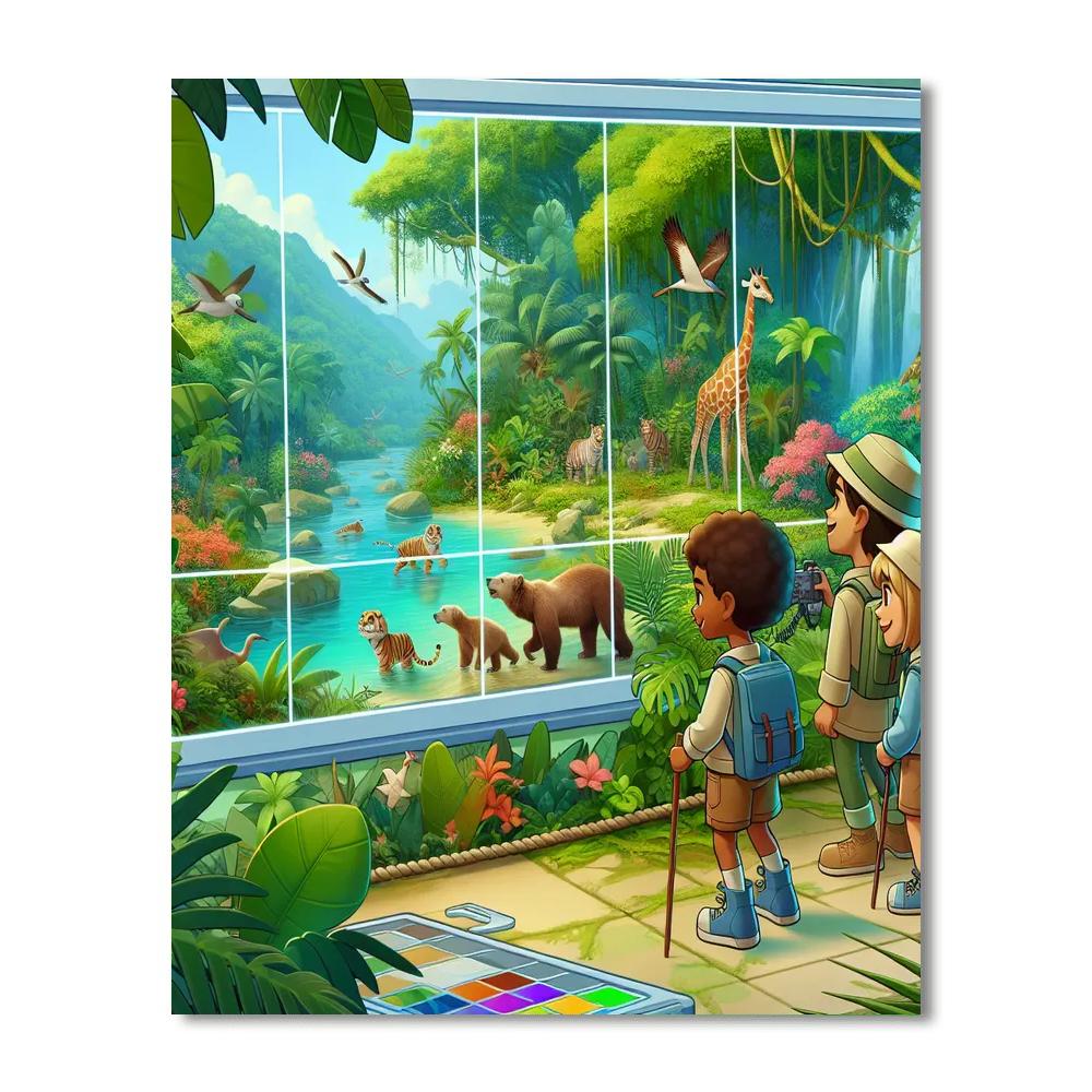 Rainforest Exploration Mission DIY Paint By Numbers