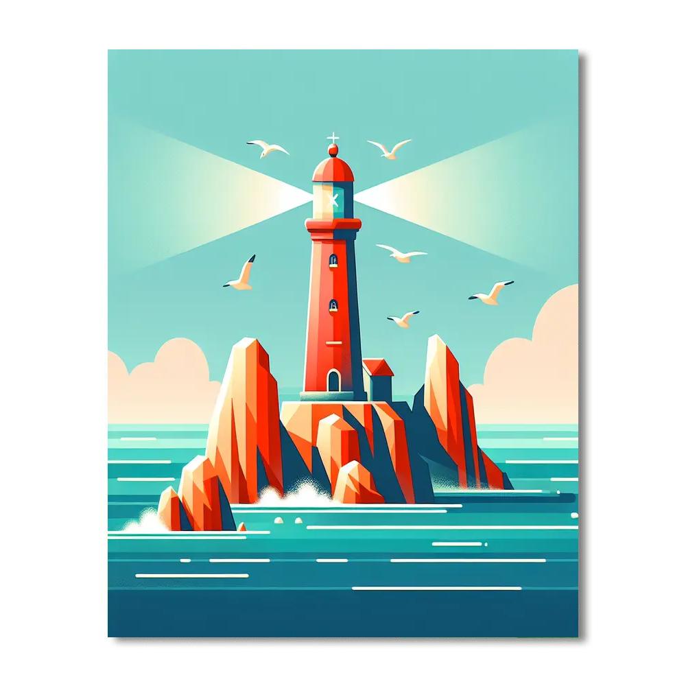 Lighthouse Lightkeepers Painting Number Kit