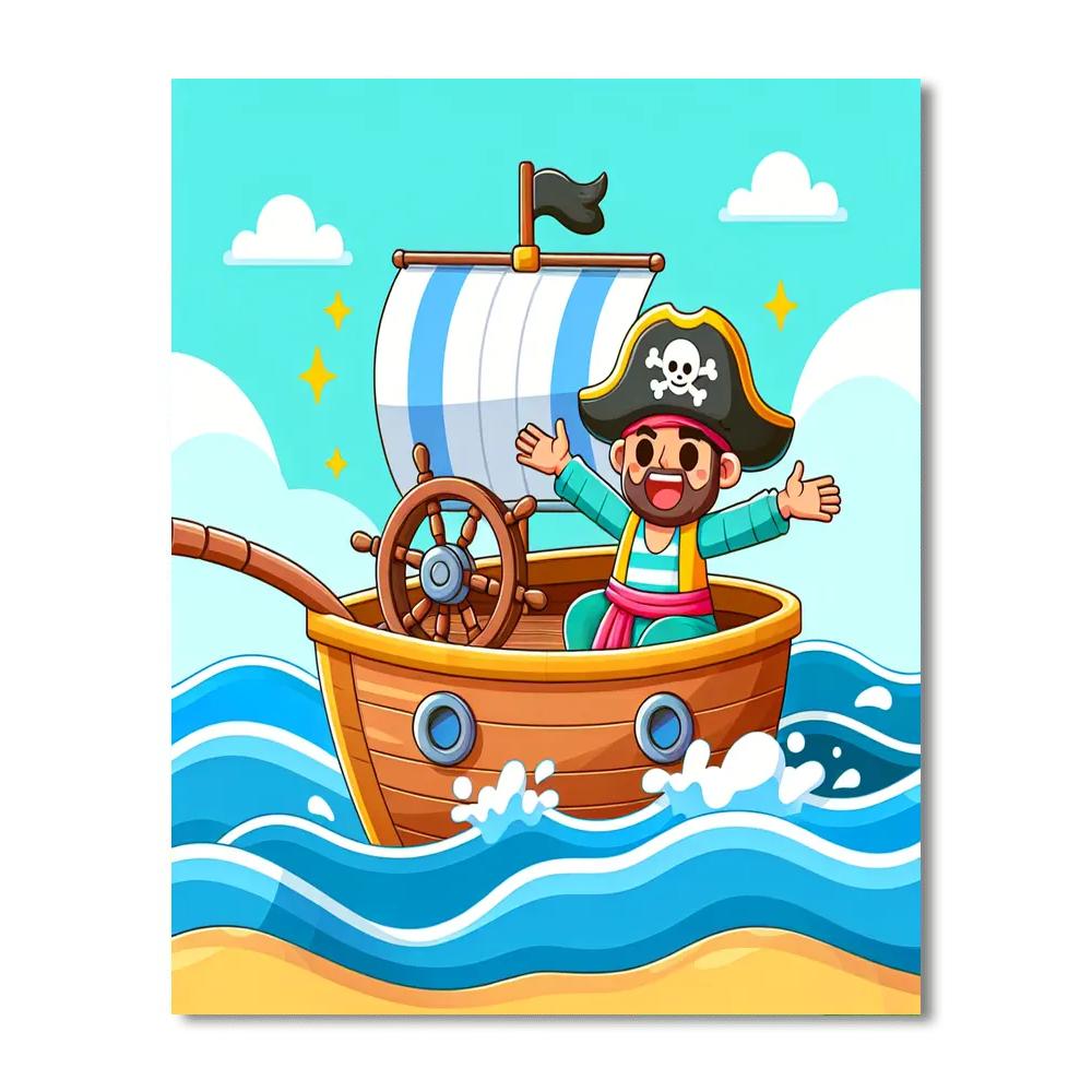 Merry Pirate Ship Paint By Numbers Kits