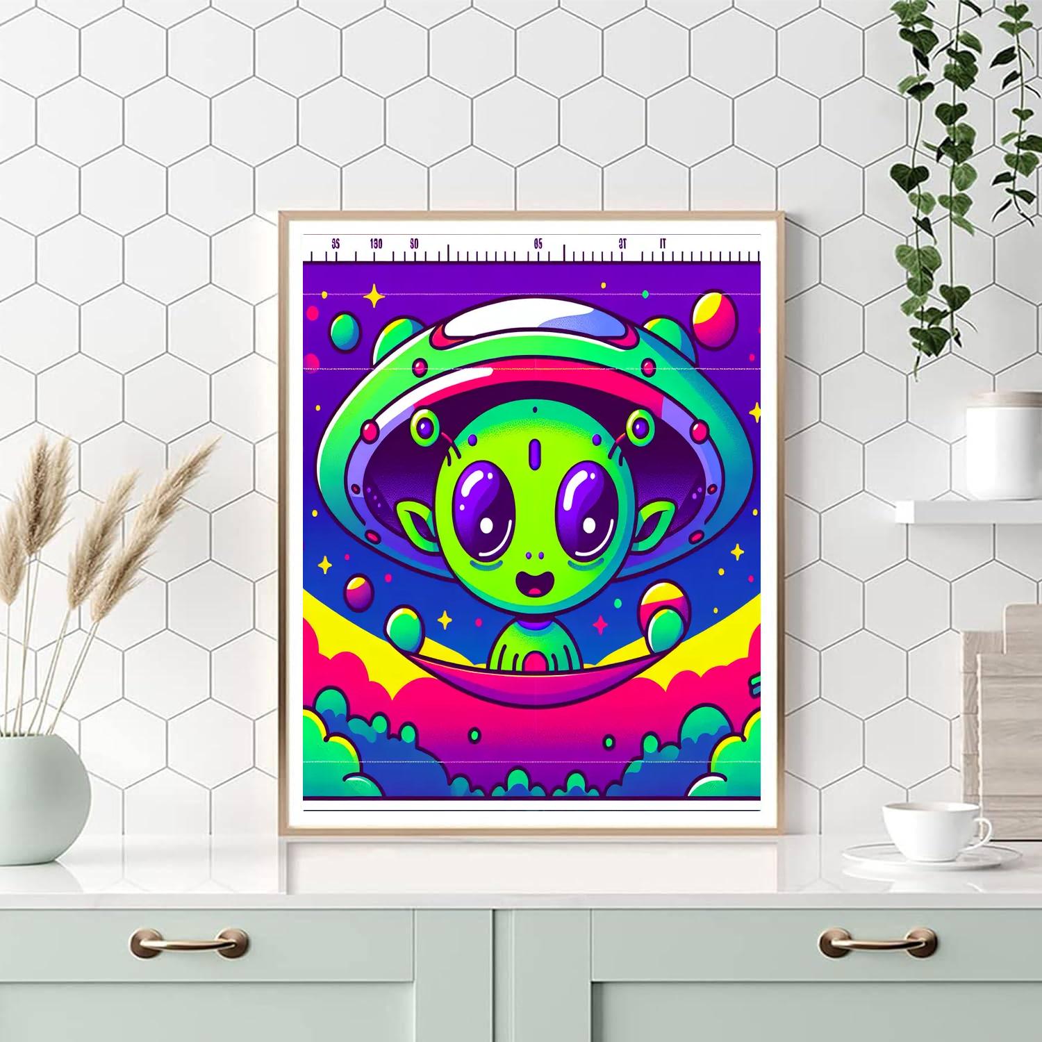 Curious Alien Encounter Painting By Numbers Kit