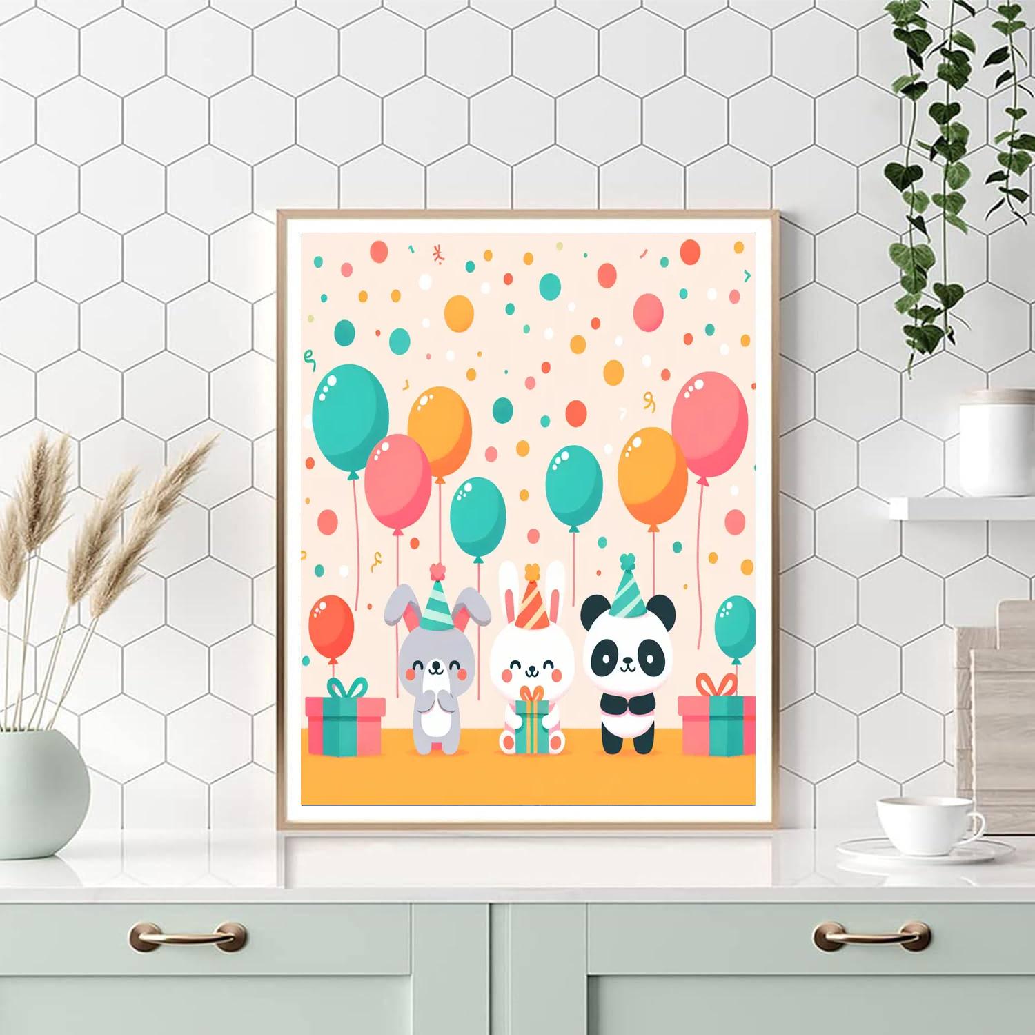 Polka Dot Party Paint By Numbers Art