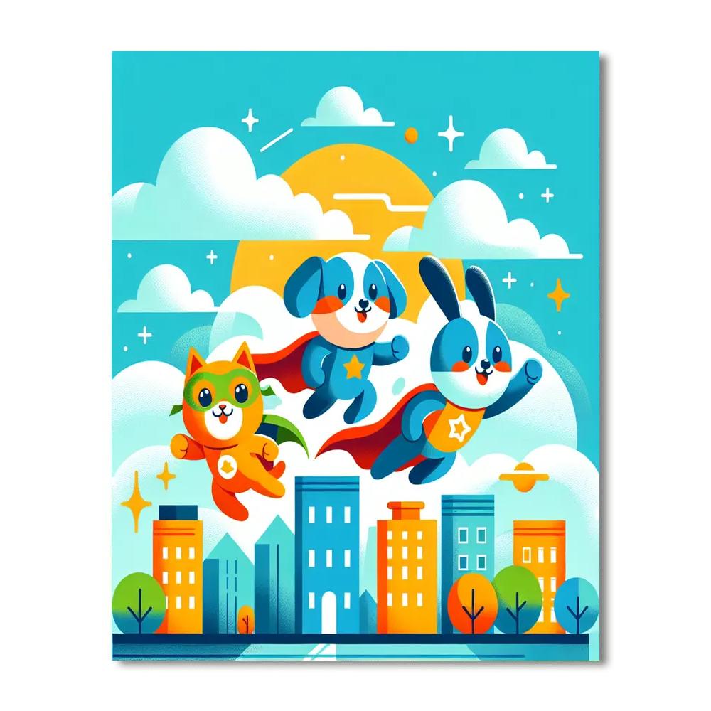 Adventures With Super Pets Number Painting