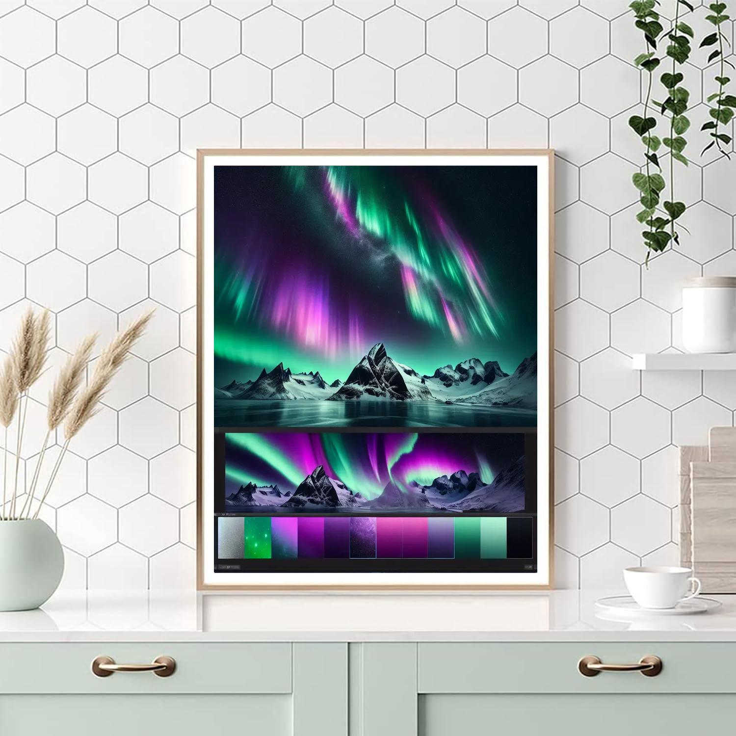 Northern Lights Awakening Paint By Numbers Art