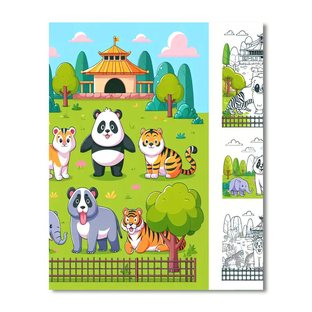 Zoo Keeper's Safari Paint By Numbers Kits