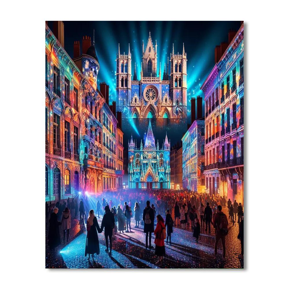 La Fête Des Lumières Paint By Numbers Art