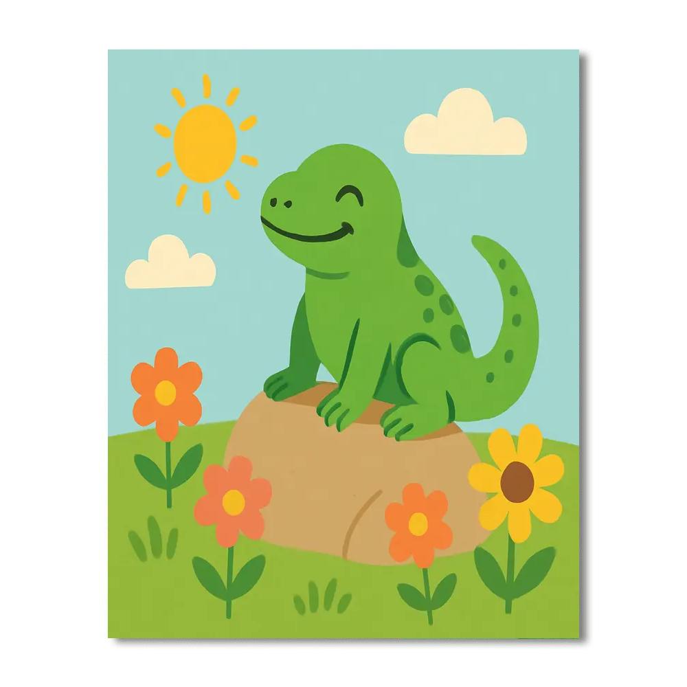 Sunny Day Lizard Painting By Numbers Kit