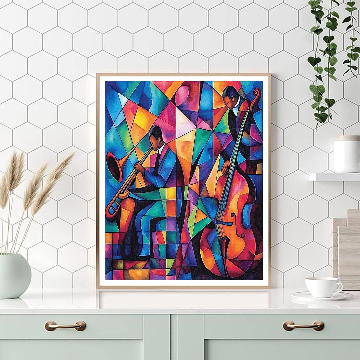Wassily Kandinsky Inspired Jazz In Abstract Colors  Paint By Numbers