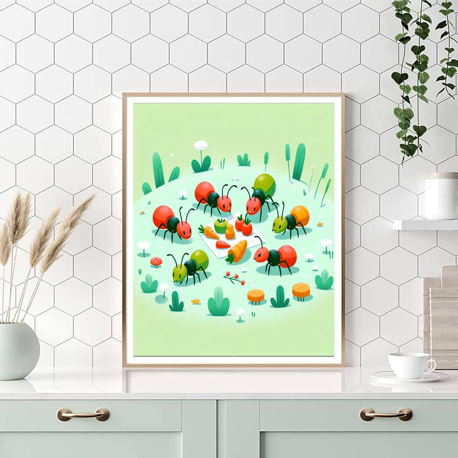 Busy Ants Picnic Paint By Numbers