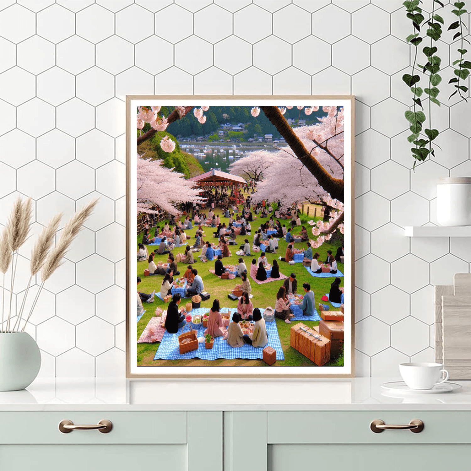 Ohanami Festival Number Painting