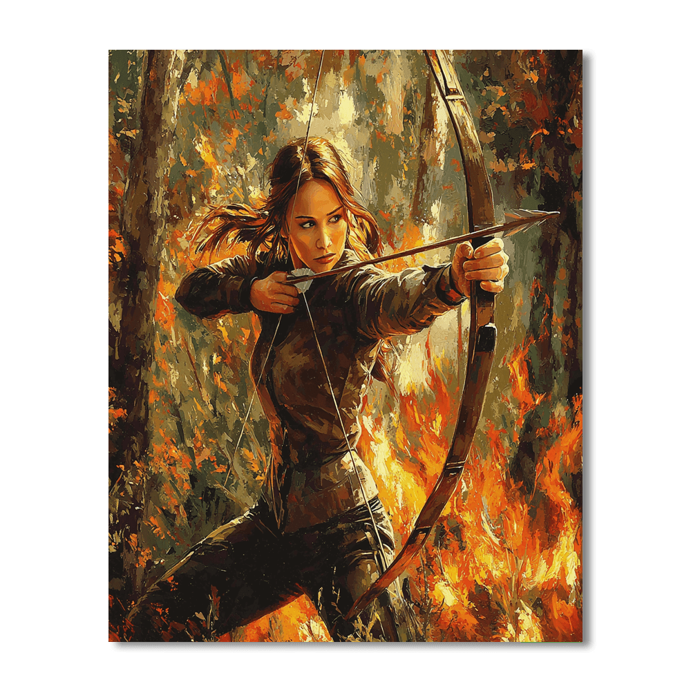 Jennifer Lawrence: Katniss Everdeen's Fiery Rebellion Paint By Number