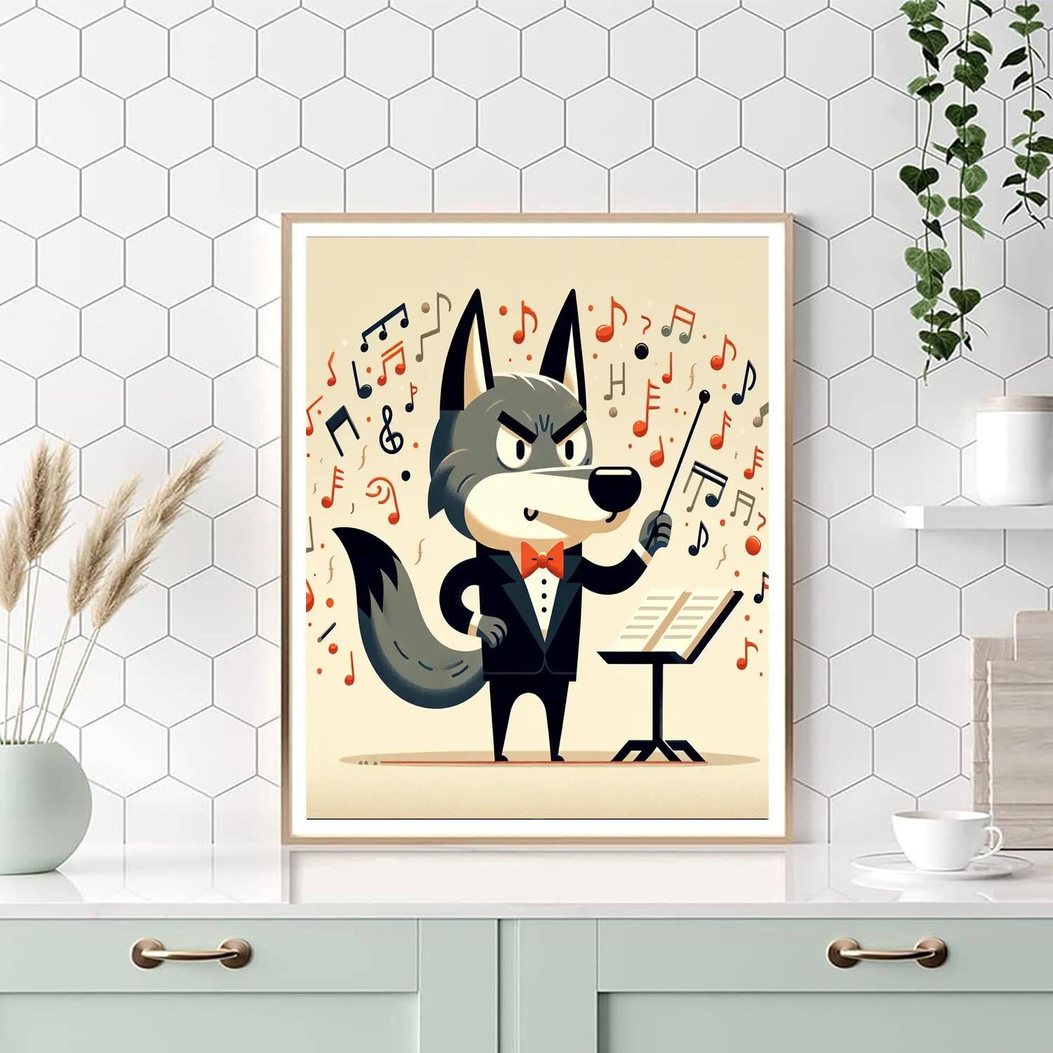 Musical Maestro Wolf Number Painting