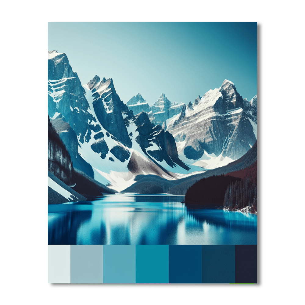 Tranquil Alpine Reflections DIY Paint By Numbers