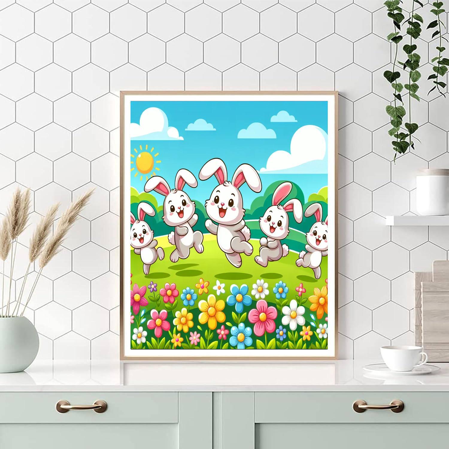 Adventurous Bunny Hop Paint By Color