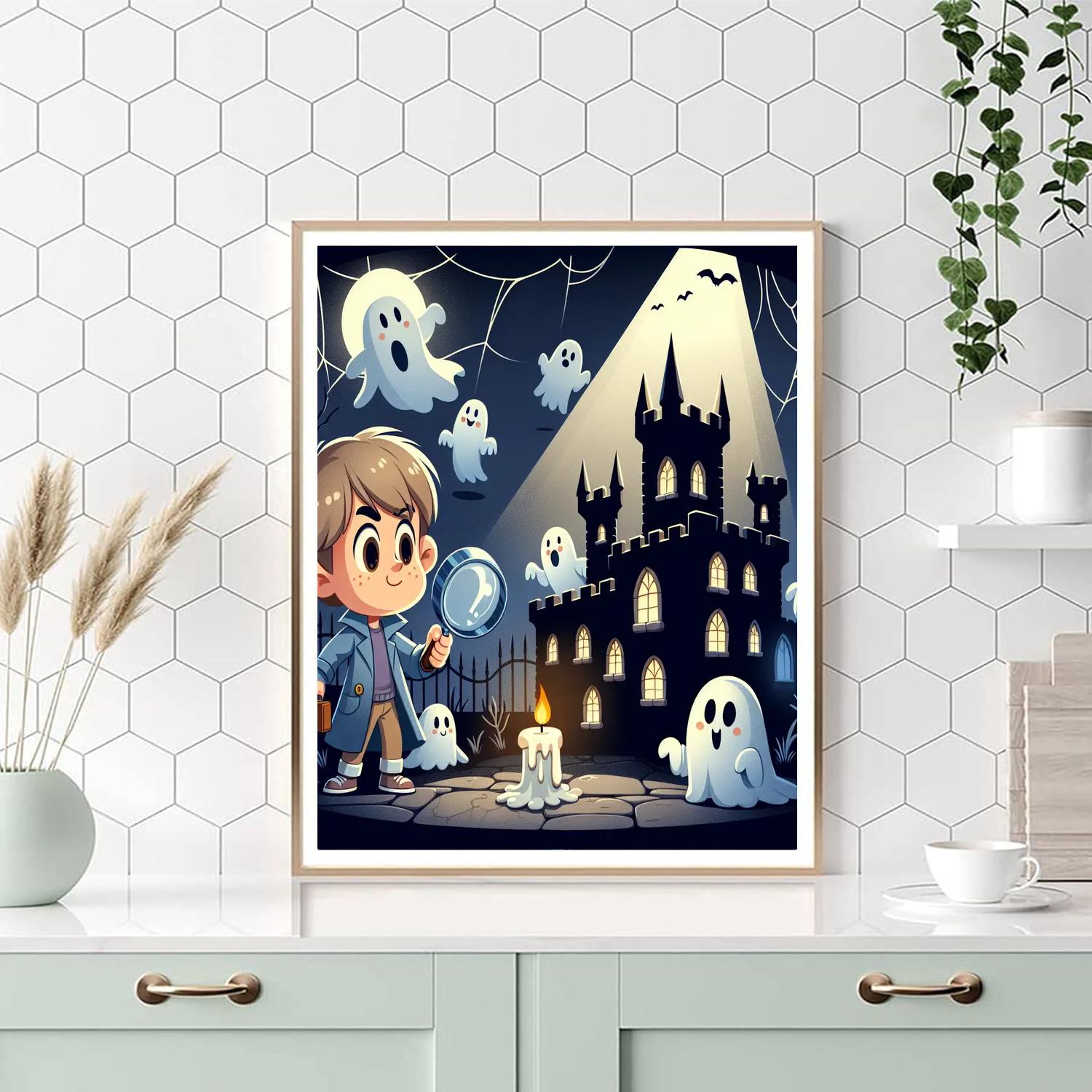 Haunted Castle Mystery Painting Number Kit