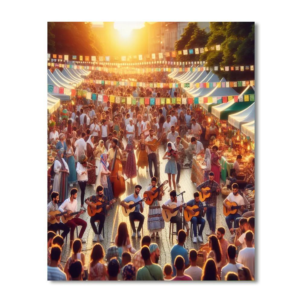 Festa De La Música - France Paint By Color