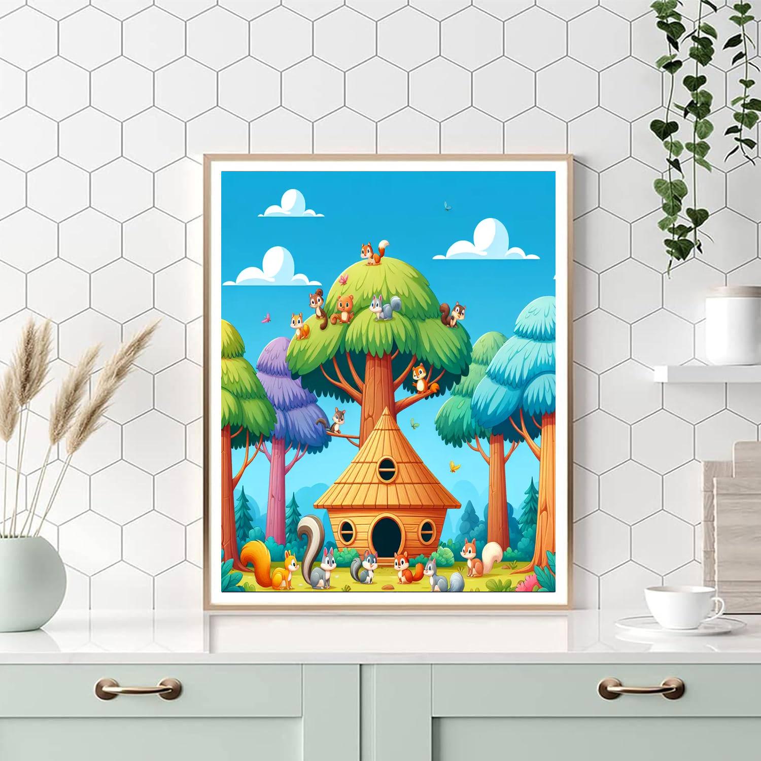 The Great Treehouse Adventure DIY Paint By Numbers