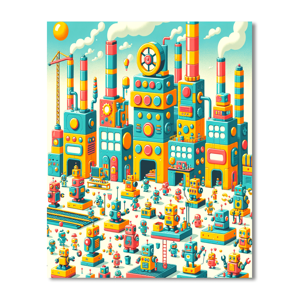 Robot Fun Factory Paint By Numbers Kits