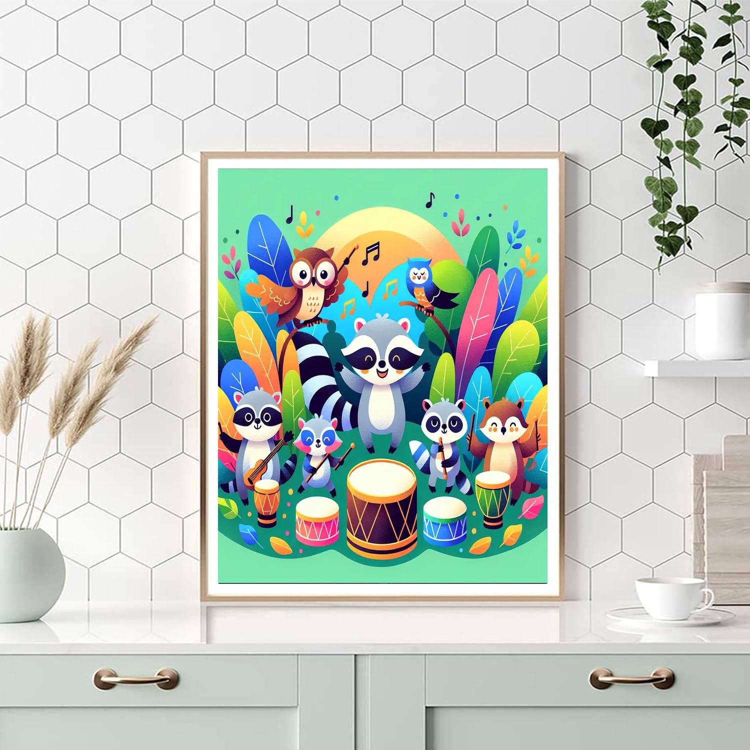 Funky Forest Jam Painting Number Kit