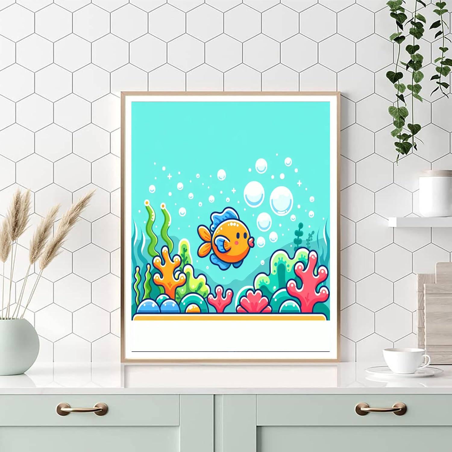 Bubbly Bubble Fish Numbered Painting Kits
