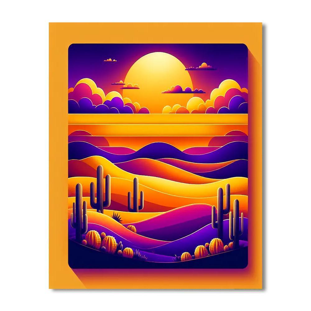 Glorious Desert Sunrise DIY Paint By Numbers