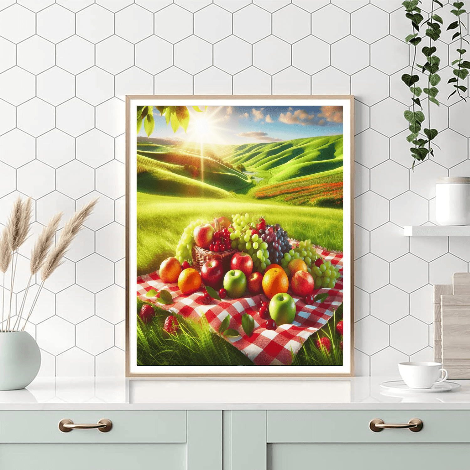 Sunny Countryside Picnic Number Painting