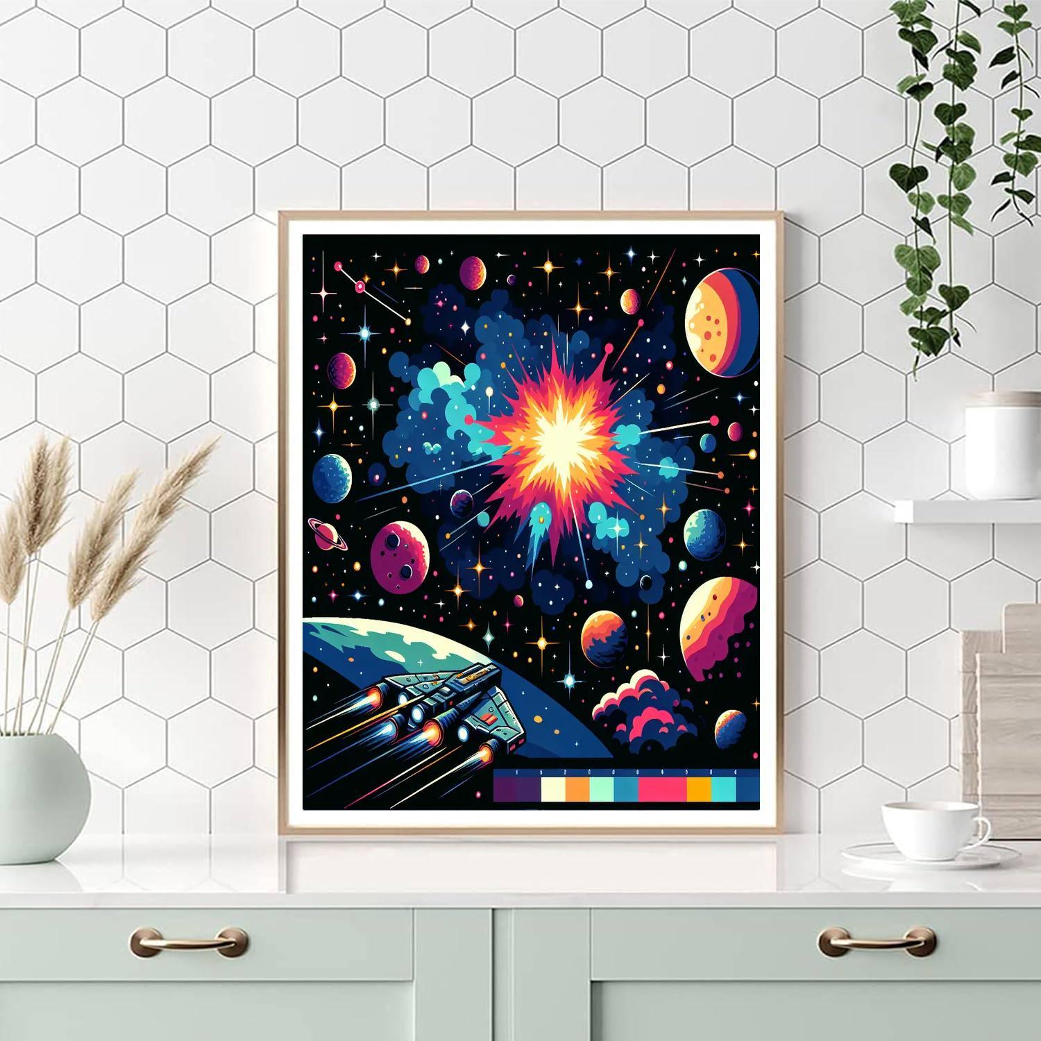 Galaxy Supernova Exploration Paint By Numbers