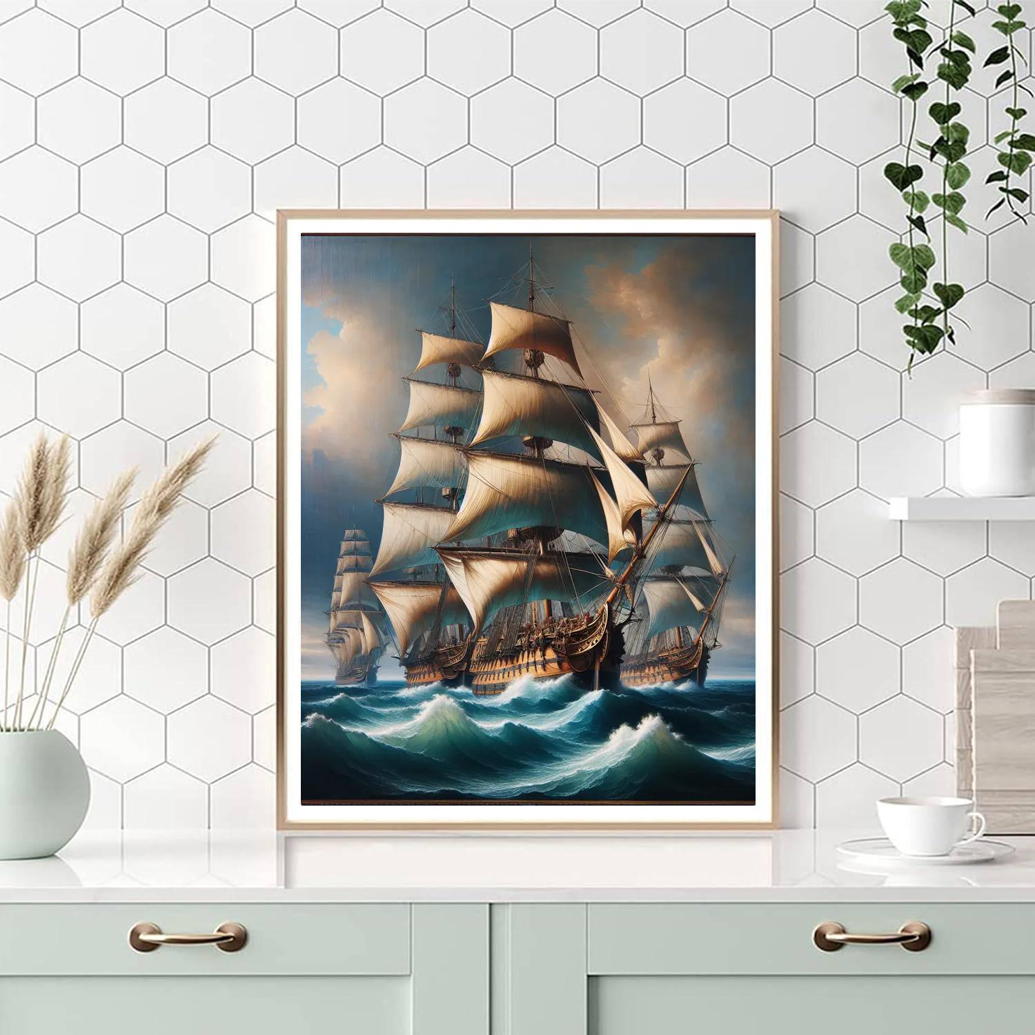 Antique Maritime Voyage Paint By Numbers