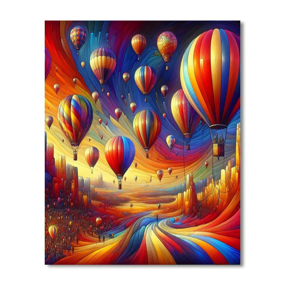 Joyous Balloon Festival Painting Number Kit