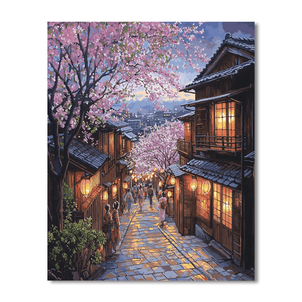 Gion District In Kyoto DIY Paint By Numbers